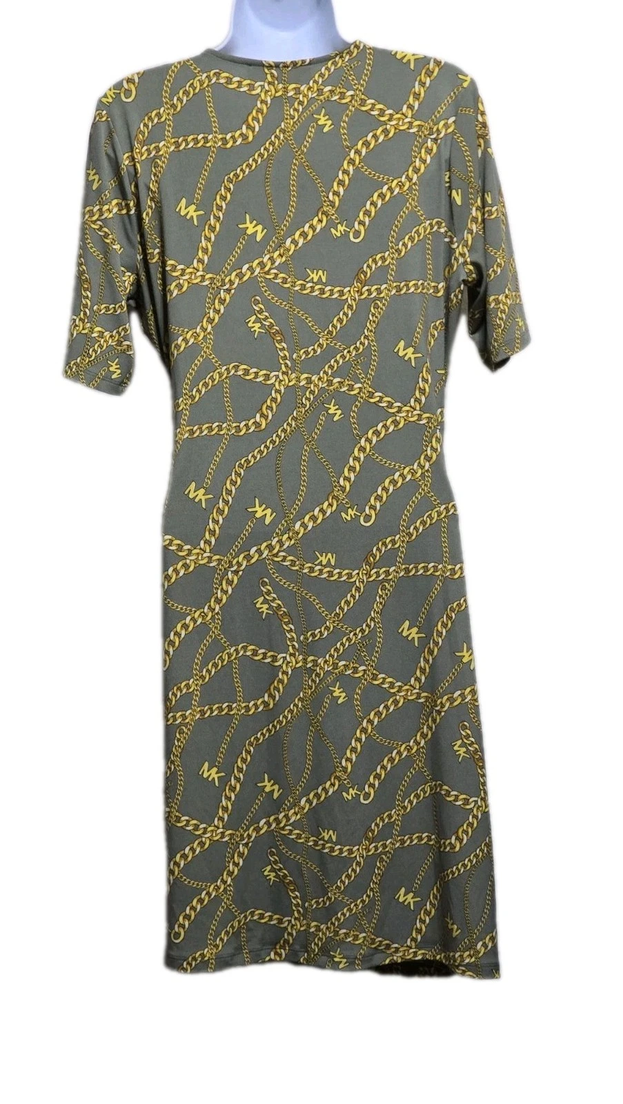 Abito donna MICHAEL KORS medio finto elasticizzato fibbia laterale verde militare taglia M