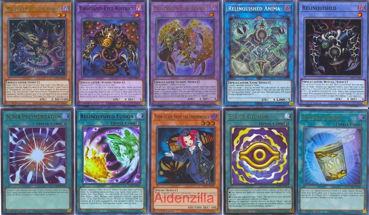Yugioh Relinquished Deck - Millennium-Eyes Restrict Anima Illusionist Kaiju
