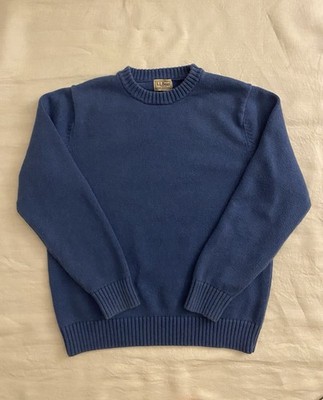 Vintage LL Bean 100% Cotton Knit Sweater Men s Small Blue USA