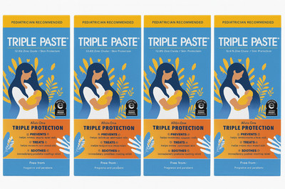 12 PC Triple Paste Diaper Rash Cream for Baby - 3 oz Tube -Zinc Oxide  EXP 10/29