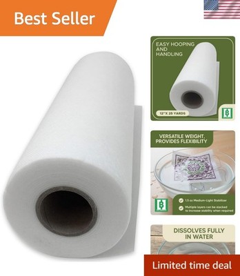 H.B.I. Wash Away Water Soluble Stabilizer for Embroidery Roll, Stabilizer for...