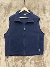 Woolrich Vest Mens Medium Navu blue Full Zip Made In USA Sleeveless Large