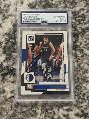 2022-23 Panini Donruss Luka Doncic Signed Card PSA DNA Slabbed Auto  Lakers Mavs