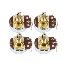4PCS Bass Guitar B250K Potentiometers Pots Gold Brass Taper Copper Short Shaft