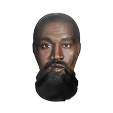 3D Printed Kanye Mask Elastic Mesh Full Face Mask for Cosplay Headwear Hip Hop F