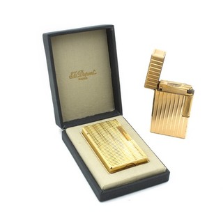 S.T Dupont Ligne1 Guilloche Horizontal Lines Gas Lighters Lot of 2 #X1030