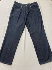 Rocawear Baggy Wide Leg Jeans Mens 38x32 Light Wash Y2K Denim Streetwear EUC