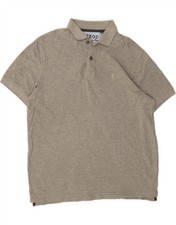 IZOD Mens Heritage Polo Shirt Large Grey Cotton CS50