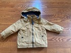 Baby Kids Fall Jacket Coat Oshkosh 18 M Tan Cotton Quilted Zipper Hood — photo 1