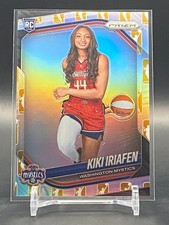 2025 Panini Prizm WNBA Kiki Iriafen Rookie Gold WNBA Logo #/10 Mystics RC #149