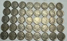 ROLL of 40 full date Indian Head BUFFALO NICKELS. Exact coins shown. #49