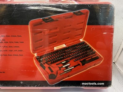 Mac Tools 123-teiliges Master Bit-Set neu und versiegelt SPM123B - Sechskant - Stern - NEU
