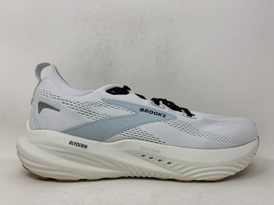 Men's Brooks Glycerin 22, Bright White/Winter Sky/Black, 10.5 D Medium US