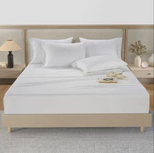 Hotel Signature 800 Thread Count 100% Cotton 6-Piece Sheet Set – King, White