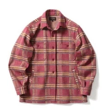 NWT BEAMS PLUS Checked  WOOL Flannel  Overshirt Size XL