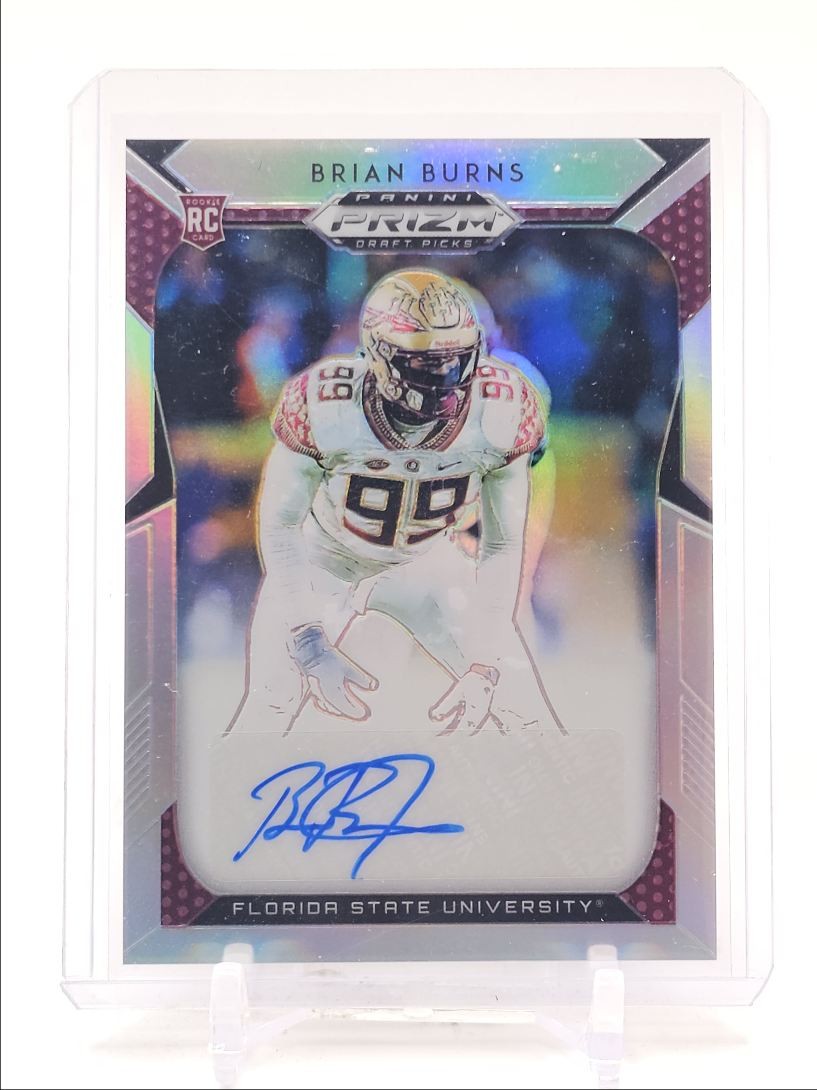 BRIAN BURNS 2019 PANINI PRIZM DRAFT ROOKIE AUTOGRAPH SILVER RC AUTO Q6145