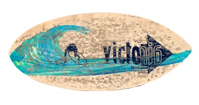 VICTORIA SKIMBOARD WOOD  LAGUNA BEACH, CA 39'' LONG SURF WAVE