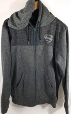 Superman DC Comics Zip Up Hoodie Sweatshirt Sz M Hero Clark Kent Justice League