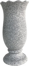 Grave Vase for Cemetery Memorial Grave Decoration Marble Color with Ground Spike