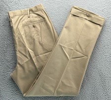  90 New Lands' End Men's Traditional Fit CW No Iron Chino Pants Khaki 40Tx34