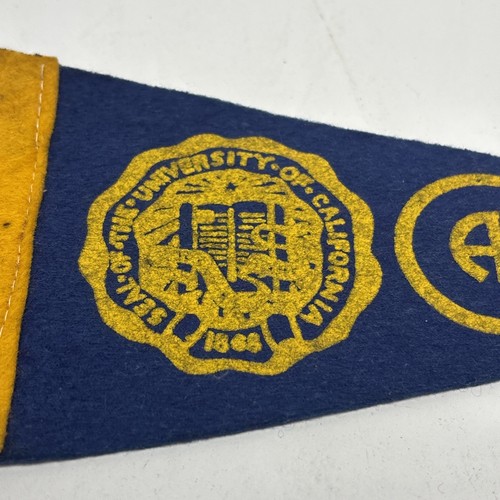 Vintage 30’s University Of California Pennant Blue And Yellow - Picture 2 of 4