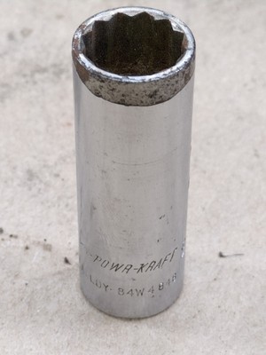 POWR-KRAFT MONTGOMERY WARD 84W4848 9/16'' DEEP SOCKET 3/8DR 12PT USA  WRIGHT TOOL