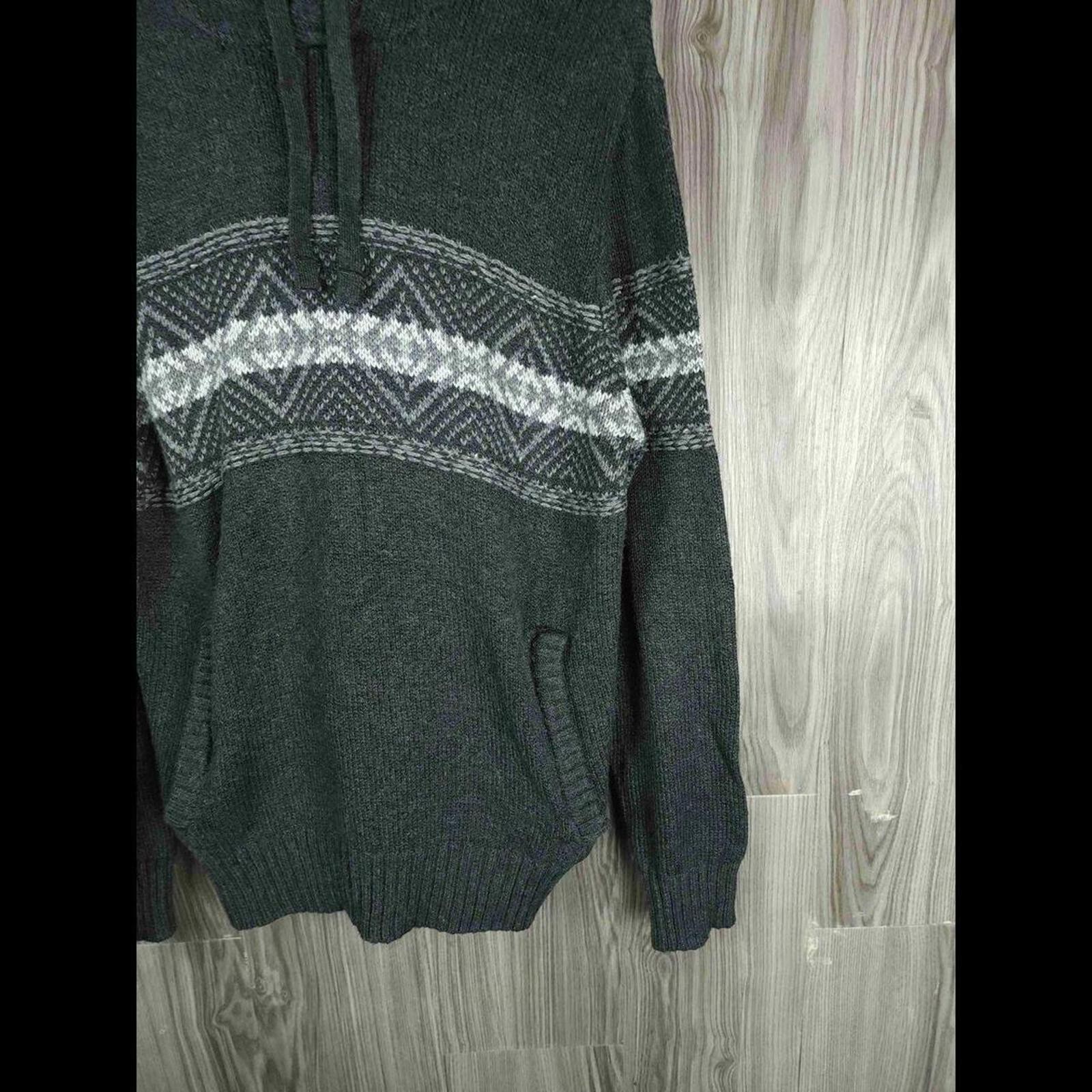 American Eagle Gray Patterned Drawstring Front Po… - image 2