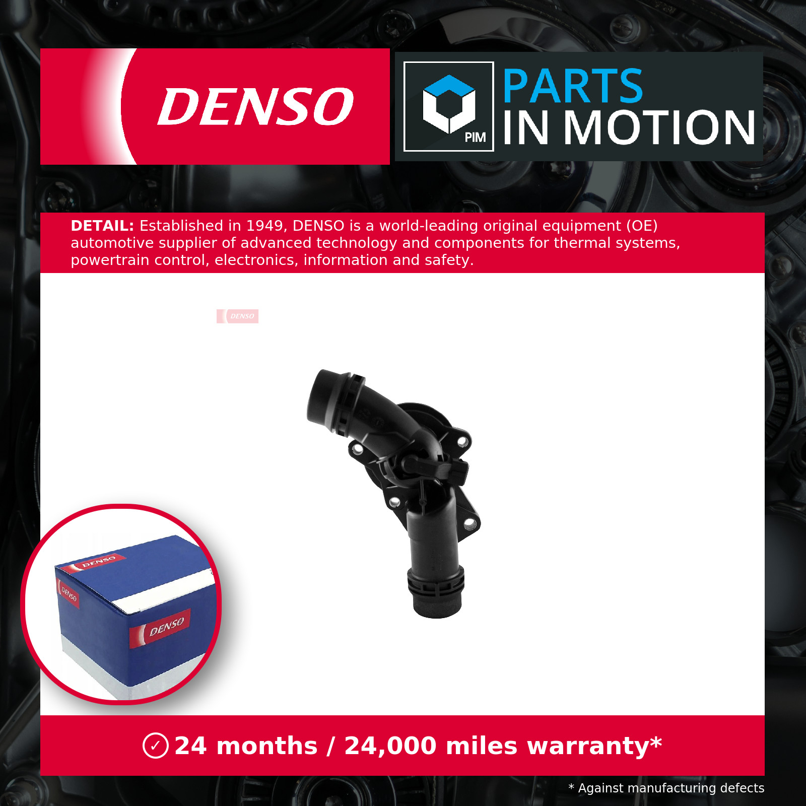 Coolant Thermostat fits BMW X3 E83 2.5 04 to 06 Denso 11530139877 11531436823 - Image 17