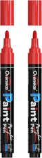 Red Paint Pens Paint Markers Permanent Acrylic 2 Pack Water Based Quick Dry Tip 