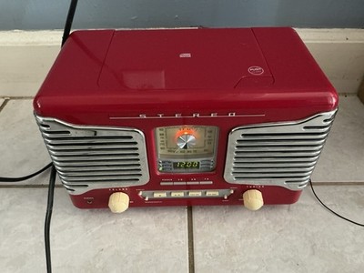 TEAC SL-D80 AM/FM RADIO + CD PLAYER RED - (READ DESCRIPTION)