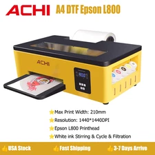 A4 DTF Epson L800 Flatbed Inkjet Direct to T-Shirt Printer Film Garment Transfer