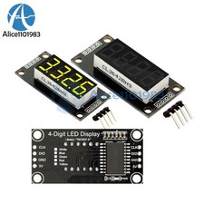 10pcs 0.36" TM1637 7-segment 4digit tube LED yellow digital display modules #iw