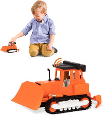 - Micro Bulldozer Arancione - 16 Cm - Apripista Giocattolo Dettagliato Con Parti