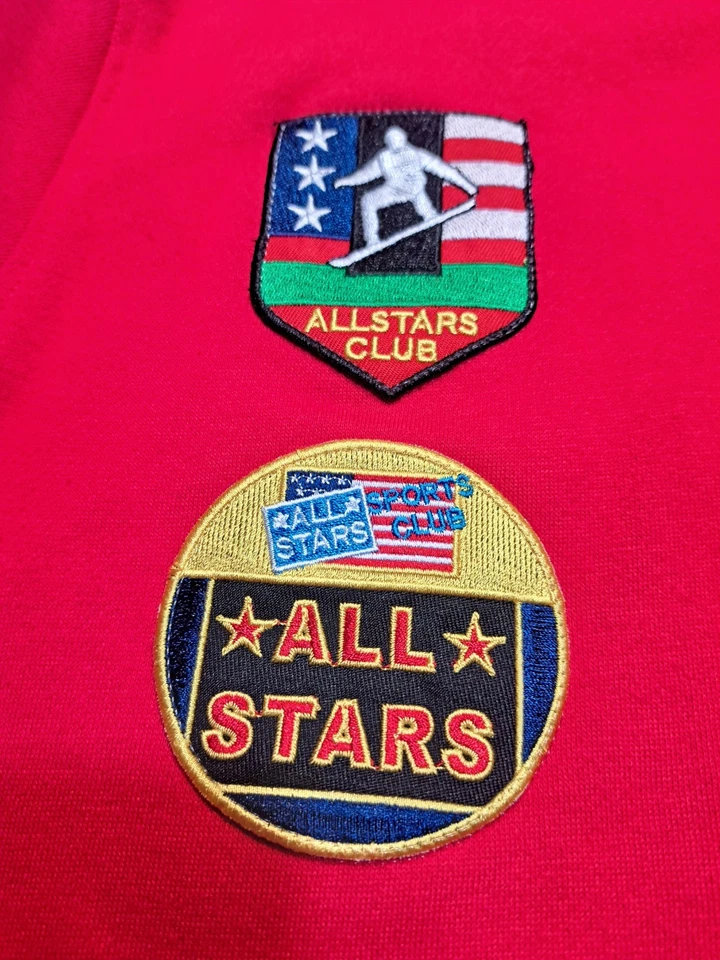 Moletom com capuz Krisp NYC ALL STARS adesivos XL clube esportivo cordão, bolsos - Imagem 4 de 4