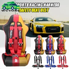 Universal 5 Point 3" Wide Safety Race Harness Seat Belt Kit with Shoulder Pad