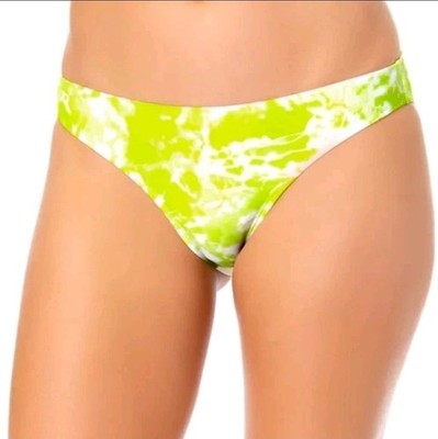 California Waves Junior's Hipster Bikini Swim Bottoms Lime Size X-Small 