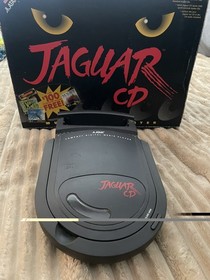 Atari Jaguar Console CD System Attachment Only Black Rare with Box- not tested
