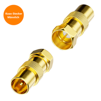 Sat Adapter F-Stecker Auf Koax-Stecker Koax-Buche Kupplung 9,5 Mm Tv Iec Koaxial
