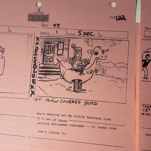 Star wars storyboards ROBOT CHICKEN Cartoon Network Animation Cel TAUNTAUN X1 - Picture 5 of 13