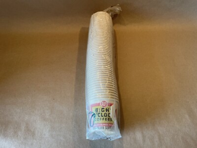 Vintage A&P Eight o' Clock Coffee Paper Cups w/ Handle Sleeve of 50 Sweetheart 