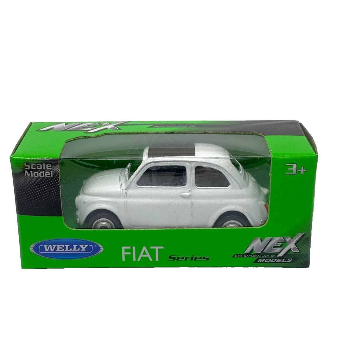 Welly NEX 1:60 1:64 Series Nuova Fiat 500 White 52366 3