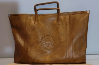 American Tourister Luggage Works Brown Bag Briefcase Vintage 70s