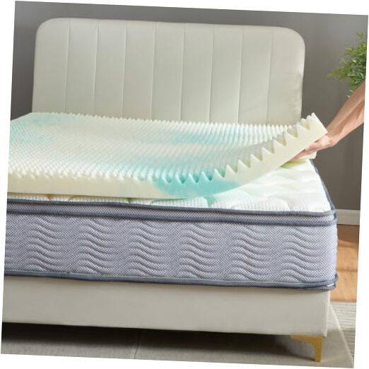 2'' Reversible Gel Memory Foam 7- Zone Mattress Topper () Queen