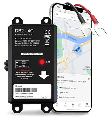 GPS Tracker for Vehicles - DB2 Hard-Wired Tracking Device, Optimal for Personal