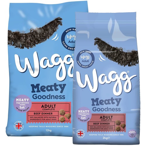 Dry Dog Food Wagg Adult Complete Beef & Veg Kibble Digestive Health 2kg