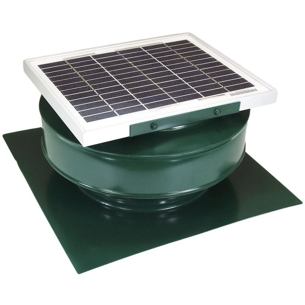 365 CFM Aluminum Solar Powered Attic Fan Air Ventilation Mounted Exhaust  Green 726084501768 | eBay