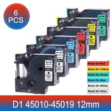 6PK Compatible Dymo D1 45013 45010 Label Tape for DYMO LabelManager 160 280 420P