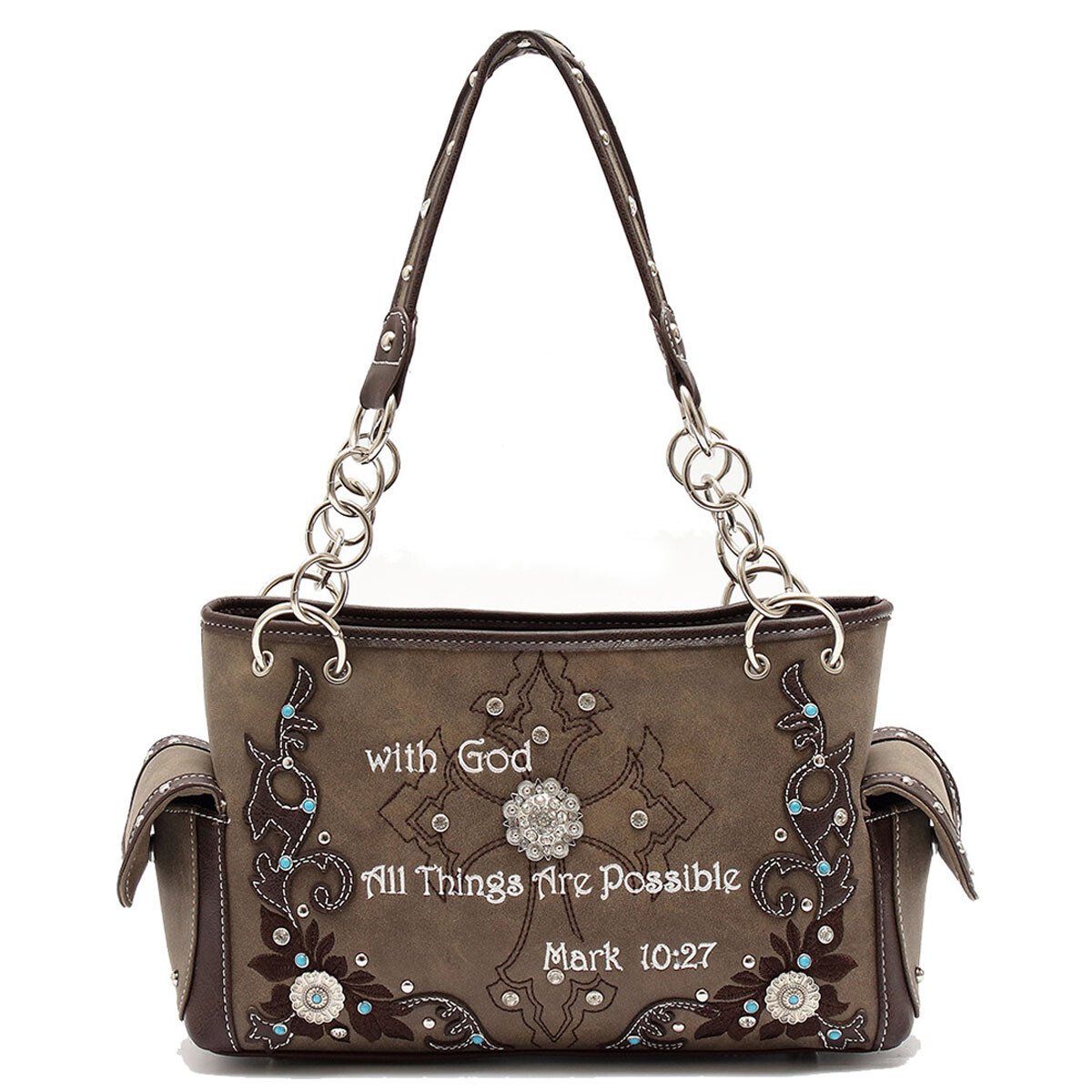 Scripture Bible Verse Concealed Carry Purse Western Handbag Women