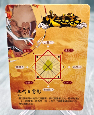 Naruto Doujin CCG Third Raikage SC-SR-0028 Holo Foil Chinese Card