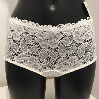 Change Lingerie Ivory Lace Boyshorts 12 sheer see through briefs knickers pants